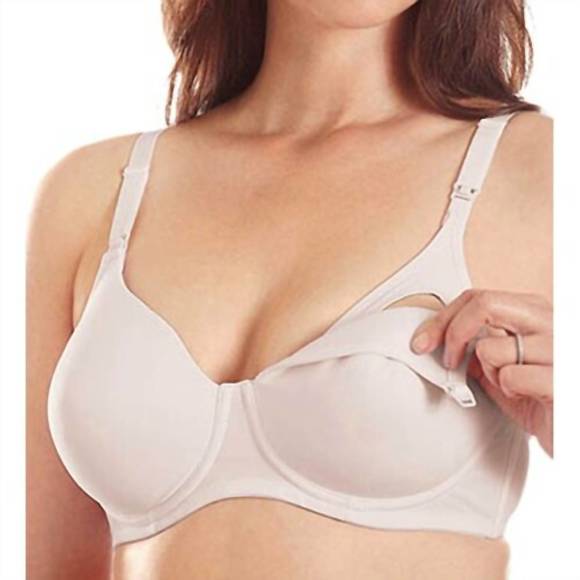 NEW LEADING LADY molded stretch pad nursing bra in white - Picture 3 of 3